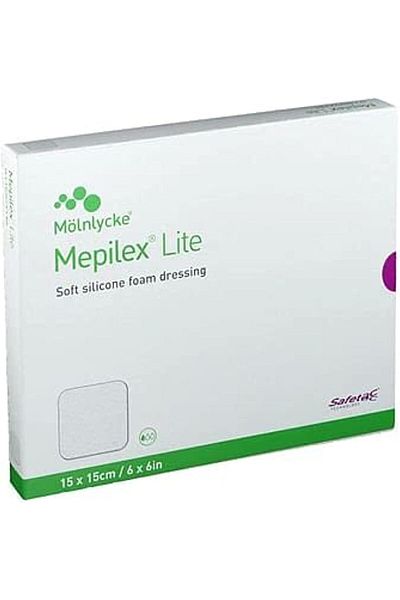 MÖLNLYCKE HEALTH CARE 5 Thin Foam Bedsore Dressings for Acute and Chronic Low Draining Wounds 15cm*15cm