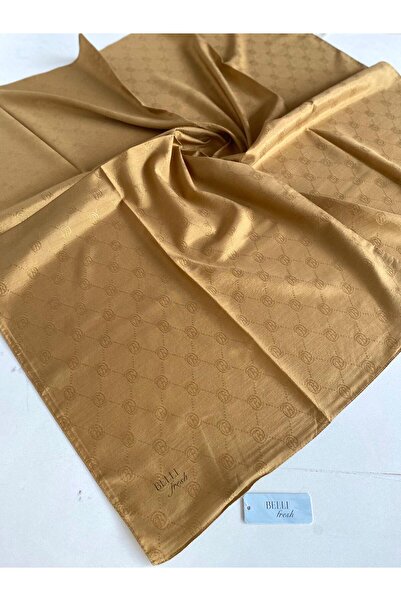 Belli وشاح جاكار مونوغرام طازج 2-23 نمط مونوغرام أصفر عسلي
