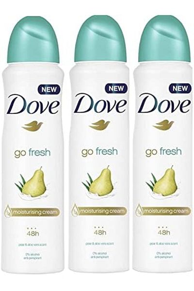 Dove Deodorant Aerosol 250 ml – [Pack of 3] Go Fresh with Pear and Aloe Vera