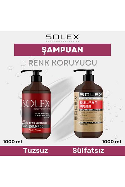 Solex Salt-Free Color Protection Revitalizing Shampoo 1000ml+ Sulfate-Free Color Protection Care Shampoo 1000 ml