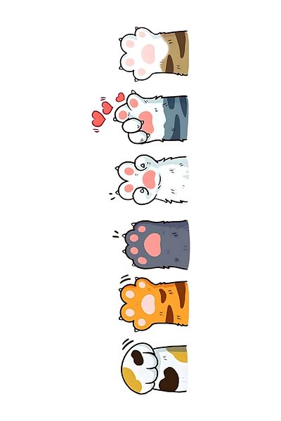 Grafikup Vehicle Cat Claw Sticker Set - Auto Motorcycle Sticker Set