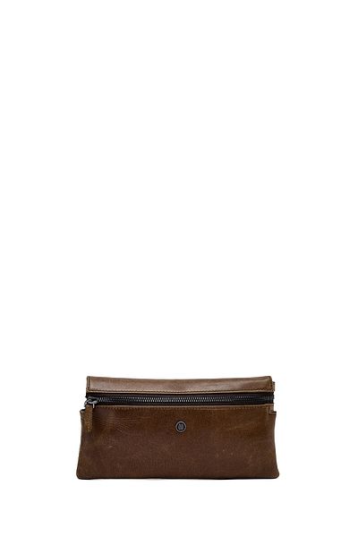 Derimod Men's Brown Leather Mini Handbag 23Wbd3119Cr