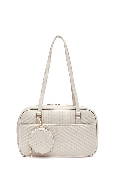 Derimod Women's Cream Quilted Handbag 25Sbd2025Kp