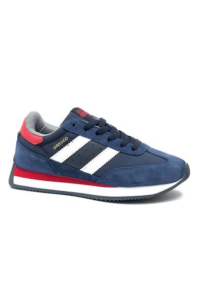 Hammer Jack 101-24985-m Santiago Leather Sneaker Men's Sports Shoes Dark Blue