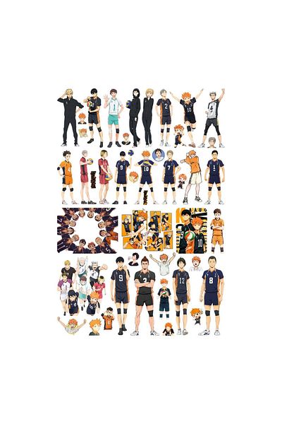 Ororabutik 44 Pieces Haikyuu Anime Sticker Set - Sticker Set Sketchbook