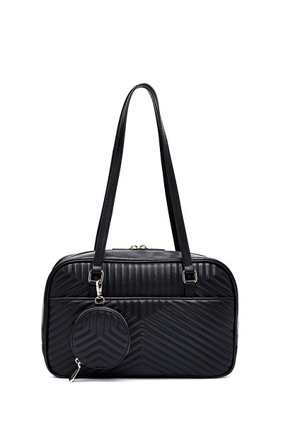Derimod Women's Black Quilted Handbag 25Sbd2025Kp