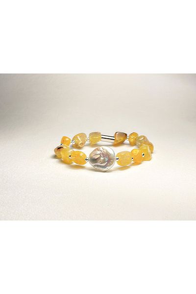 Skygo Abundance Circle Rubberized Natural Stone Bracelet