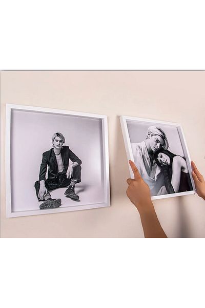rgdijitalbaskı Nobystar White Square Frame - Disassemble, 3 Pieces, No Photo