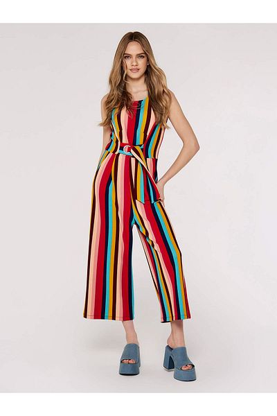 Apricot Jumpsuit mit Streifen