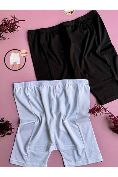 VicTroy Privella 2-Pack, Jacquard Modal Fabric Skirt Bottom Clothing Leggings-Shorts |   Anti-Sweat, Comfortable, Privacy