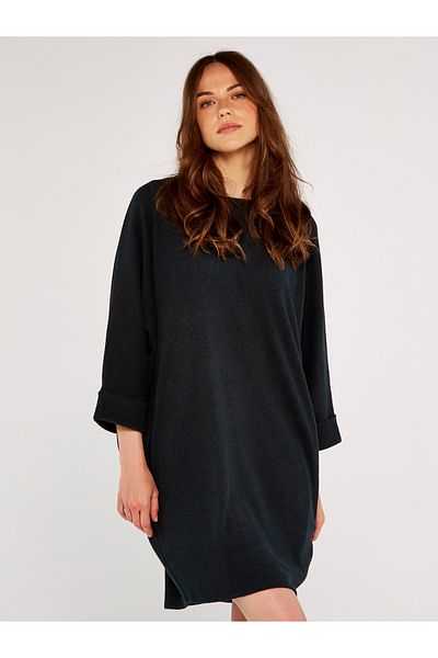 Apricot Geripptes Minikleid in Kokonoptik