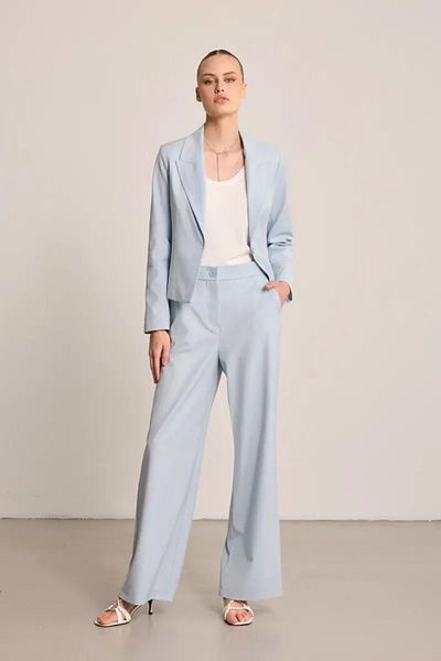 Gusto Pantaloni largi din stofă - Albastru