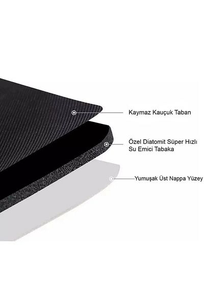 FBZhome Water Absorbent Mat Stylish Design Ablution Mat Non-Slip Base Diatom 40*60 Cm Oval Mat