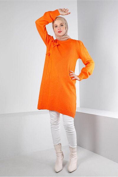 Alvina Knitted Patterned Knitwear Tunic 43186