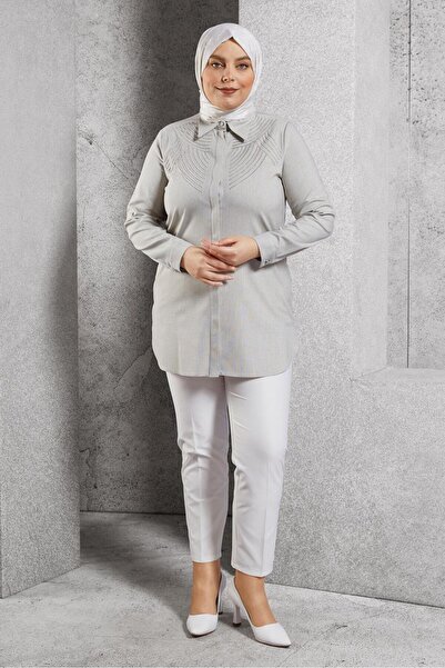 Alvina Τουνίκ πουκάμισο Plus Size - 20648