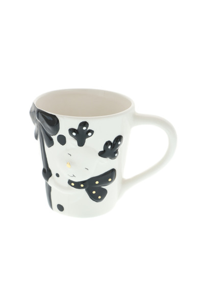 GiftExpress Cana renișor alb negru 400ml