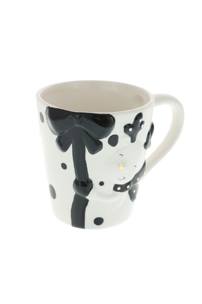 GiftExpress Cana renișor alb negru 400ml