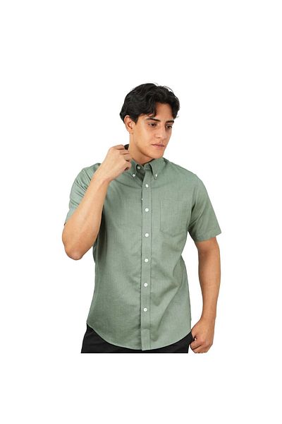 Giordano Men's Wrinkle Free Cotton Oxford Short Sleeve Shirt