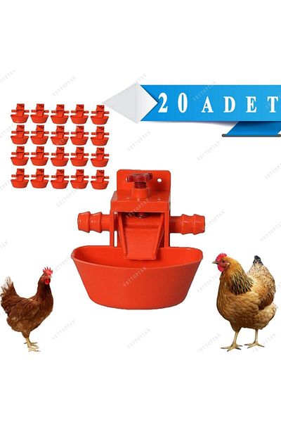 Endiket 20 Pcs Turkey Goose Duck - Automatic Chicken Chick Waterer & Drinker