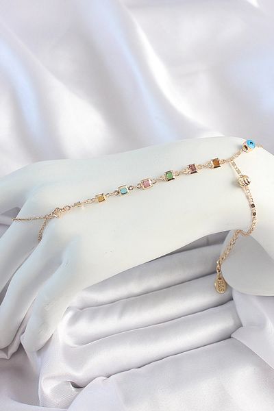 STOREMAX Brass Gold Color Colored Zircon Stone Shahmeran - Tj-Sn632