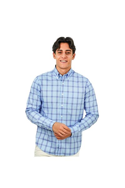 Giordano Men's Wrinkle-Free Long Sleeve Cotton Oxford Shirt