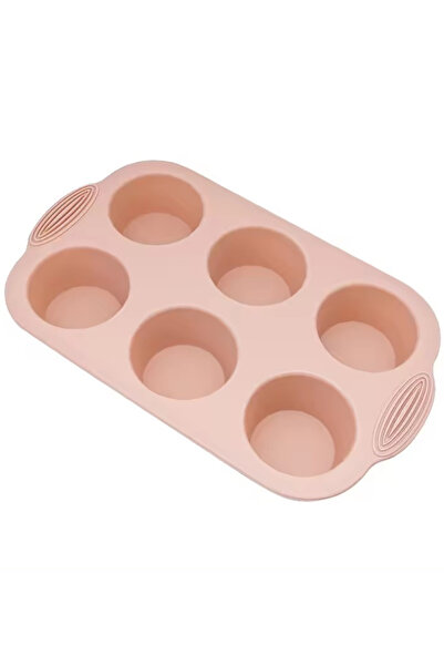 ABYZ Ταψί σιλικόνης για μάφιν με 6 σχήματα ροζ