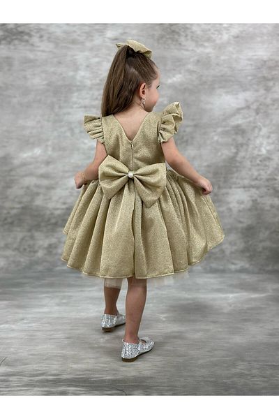 STELLA BUTİK Girl's Festive Glitter Dress