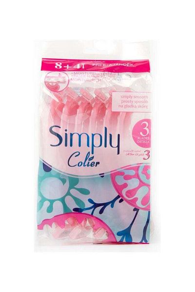 colier Collier Simply Razor Blades Set, 8+4 Pieces, Pink