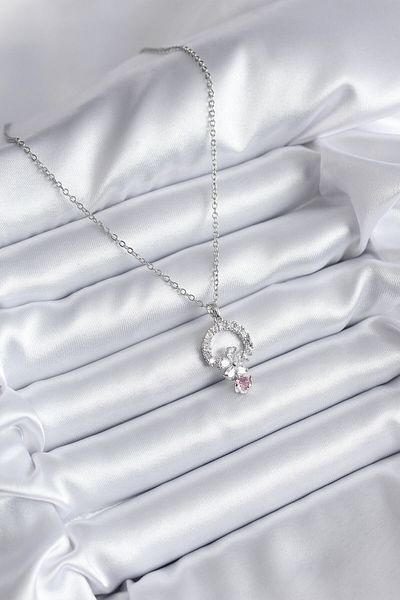 Skygo 316L Steel Gold Color Zircon Stone Flower Model Women's Necklace - TJ-BKO8111