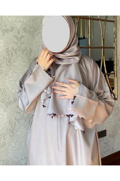 Nimet Abla Butik Hand Embroidered Prayer Robe Suit