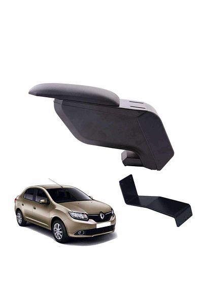 3 Tıkla Renault Symbol 2021 Black Armrest Armrest with No-Punching Steel Legs