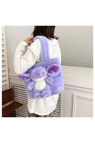 ABYZ Geantă pentru copii din material Plus, tip cusătură, dimensiuni 35x27cm, culoare Mov