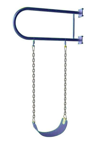 Fitness World High-durability Swing Seat With Metal Bar And Plastic-coated Chains (BLUE)
