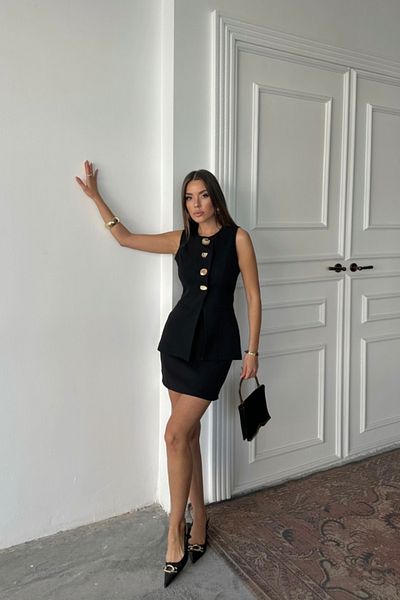 Simala Vest - Black - Straight