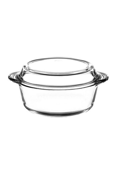 ABYZ Round Heat-resistant Bowl with Lid, capacity 1.45L, Transparent