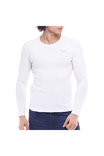 raru Vesper White - Long Sleeve Technical Performance Sports T-shirt
