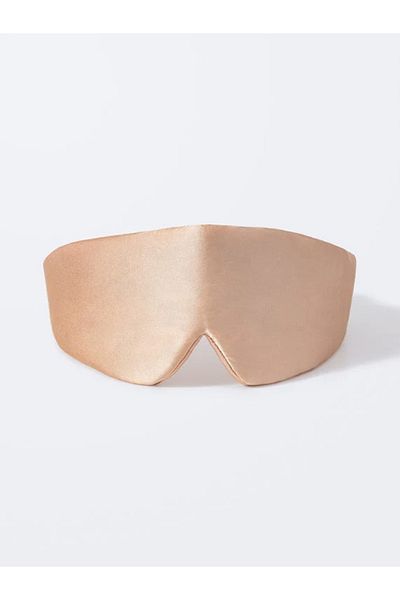 Beauty Pillow Sleeping Mask 100% Silk - Blush Pink | قناع نوم حريري 100% بلون وردي فاتح