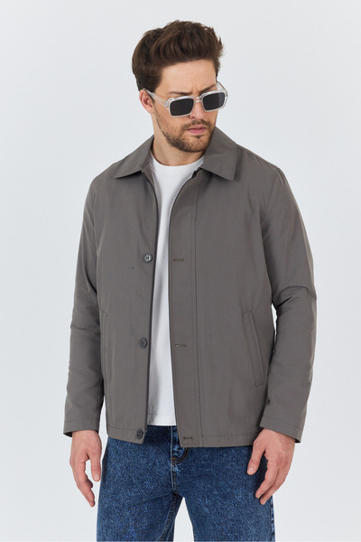 EnricoBASELLİ Pamuklu Safari Yazlık Baharlık Ince Haki Mont