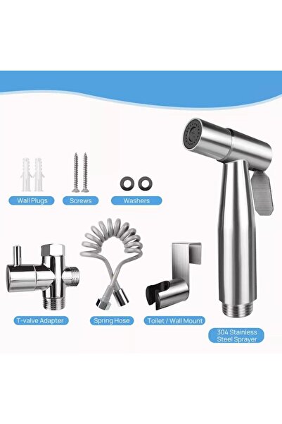 Choice طقم رشاش بيديه المرحاض المحمول MT01-ttg، صنبور بيديه يدوي من الفولاذ ا...