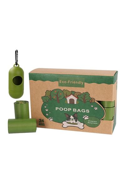 TrioStore Set complet cu 360 de pungi biodegradabile și dozator portabil, SUPER TRENDS®, Kit de igienă pentru animale de companie