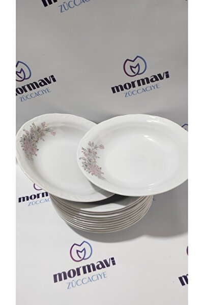 Porland PORSELEN RÜYA 19 CM 12 ADET ÇUKUR YEMEK TABAK