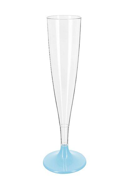 KENT Blue Plastic Set of 6 Glasses for Sherbet, Champagne and Wine (Goblet)