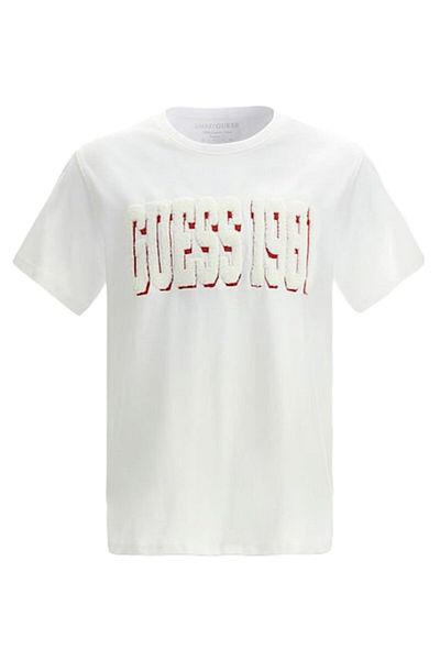 Guess Jeans Men's Organic Cotton T-Shirt, Guess Jeans, White, Size S