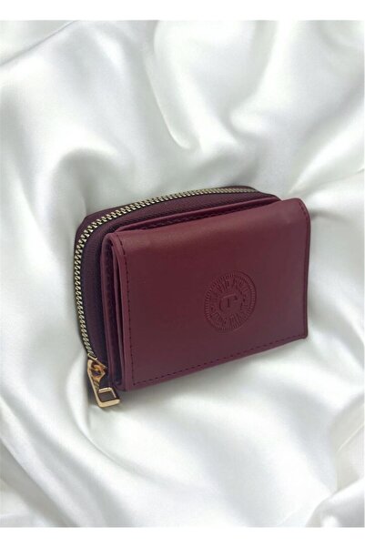 zauram Kadın Bordo Spor Çok Cepli Cüzdan