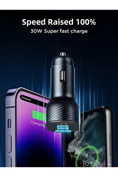 Joyroom JR-CCD04 2A1C 30W Car Charger Black