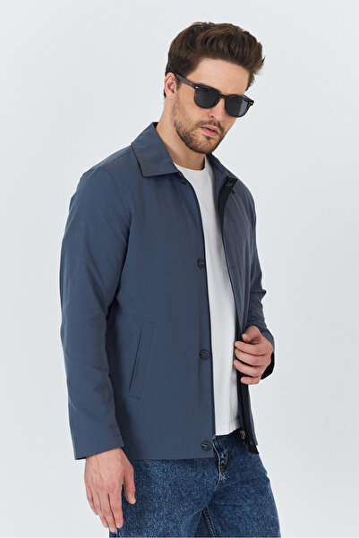 EnricoBASELLİ Erkek Petrol Pamuklu Safari Yazlık Mont