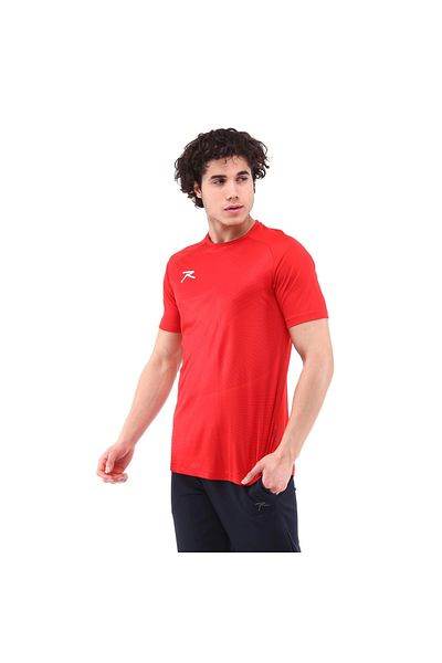 raru Unisex Ψηφιακό Μπλουζάκι με στάμπα Justa Red