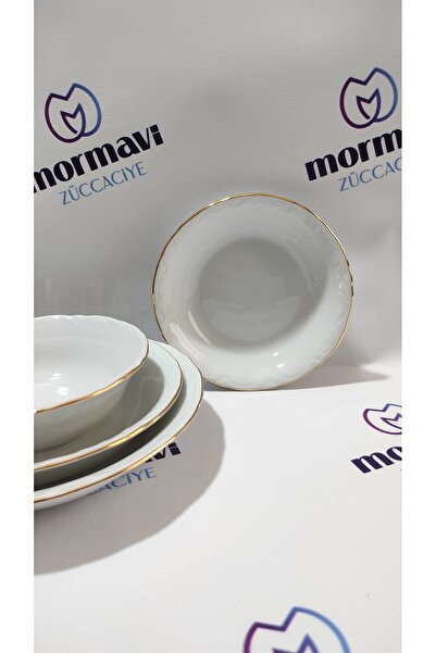 Porland PORSELEN ALTINYALDIZ 24 PARÇA 6 KİŞİLİK YEMEK TAKIMI