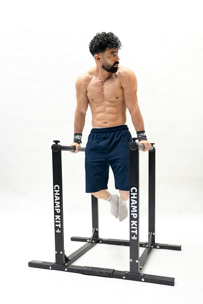 Champ Kit Deep Bar Device - Multi-Functional for Calisthenics and Gymnastics Exercises Supports Up to 200kg