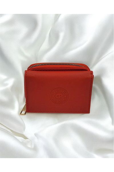 zauram Women's Red Sports Multi-Pocket Wallet